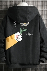 牛仔外套男大码加厚加绒衣男羊羔毛服男NM53265-P140网格，男装棉衣，电商A040A
