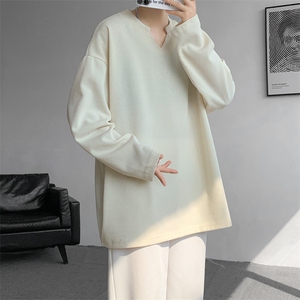 8XL-M长袖打底衫T恤V领针织体恤麦穗条卫衣加肥加大码TX3102特P35图片
