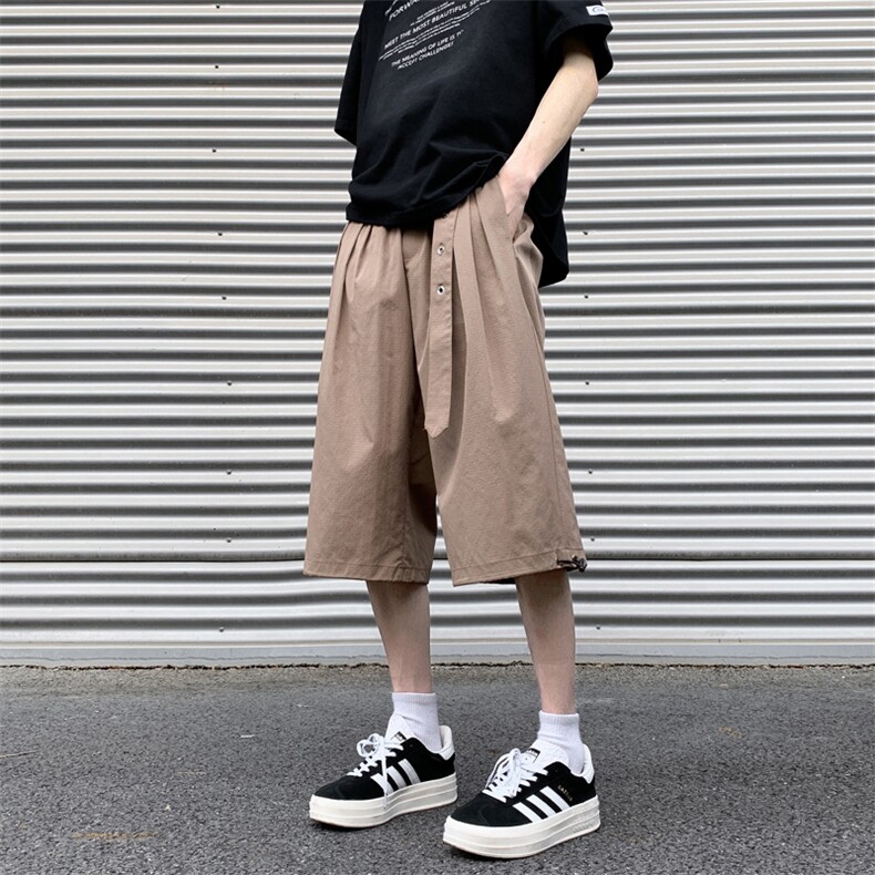 夏季新款潮牌休闲短裤男宽松七分运动中裤906特P35控68,男装牛仔裤,电商C305A