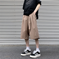 夏季新款潮牌休闲短裤男宽松七分运动中裤906特P35控68，男装牛仔裤，电商C305A
