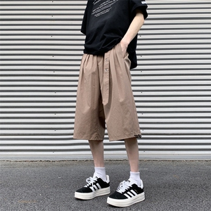 夏季新款潮牌休闲短裤男宽松七分运动中裤906特P35控68图片