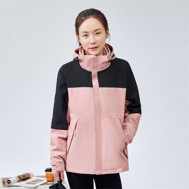 2024年秋季休闲拉链连帽长袖外穿男女通用冲锋衣男装,男装夹克,衫都服饰