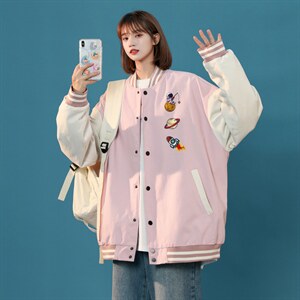 中性风春秋季情侣棒球服男女休闲夹克女时尚外套男BQF277-P50,男装夹克,电商B371
