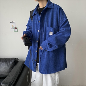 港风秋冬灯芯绒夹克外套长袖韩版衬衫宽松衬衣男女ins潮 H202/P45图片