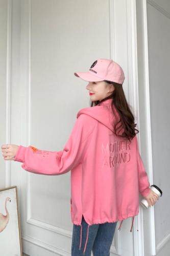 春季新款卫衣休闲外套,女装卫衣/绒衫,吉之红