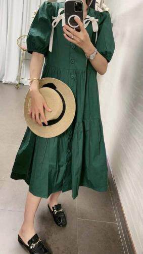 【现货】夏季新款韩版纯色连衣裙，女装连衣裙，KEYI