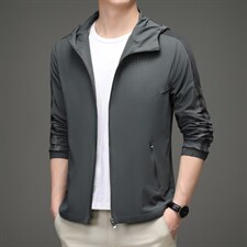 休闲时尚男装2023夏季新款防晒服薄款夹克中青年男装简约百搭上衣，男装夹克，电商B212（原钱塘6029）