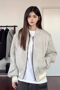 小香风夹克棒球服复古boxy外套 JK7159 特P80图片