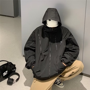 美式hiphop痞帅炸街外套男春秋季潮牌夹克机能风上衣服JK148-p63图片