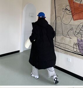 2024冬装新款长款羽绒棉衣宽松大码连帽棉服过膝女装上衣棉袄外套图片