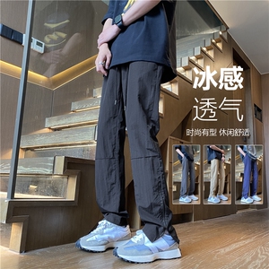 夏季新款机能风拉链设计冰丝小脚休闲裤B315-K24172-特p30控58