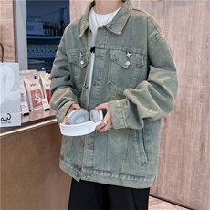 牛仔外套男韩版潮流潮牌夹克男休闲百搭秋季上衣服JK01217-P68，男装夹克，星座308B-1