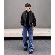 1506-1/KNZ231/p72重磅法工破坏牛仔工装长裤休闲牛仔裤，男装牛仔裤，星座1506-1