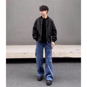 1506-1/KNZ231/p72重磅法工破坏牛仔工装长裤休闲牛仔裤图片