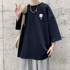 冰丝七分袖t恤男大码五分袖男短袖男中袖Q11400-P30，男装T恤，电商A040