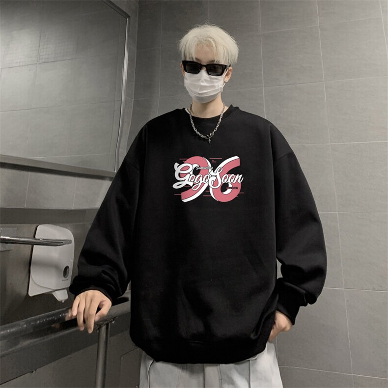 ！圆领卫衣男装港风长袖T恤男外套男WY254-特P23,男装T恤,电商B367