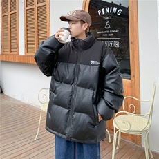 港风冬季时尚百搭宽松字母印花潮流棉服外套M8013-P98，男装棉衣，星座1109-3