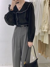 荷叶边小衫，其它，驿谷