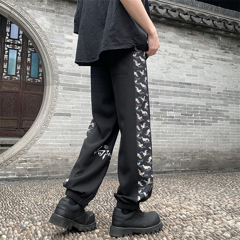 2024夏季新款外景大码新中式拼接西裤M-5XHK24184-特P35,男装休闲裤,电商A022
