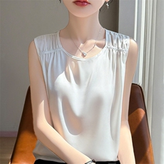 NX-2684-醋酸松紧圆领，女装背心吊带，暖习羊绒