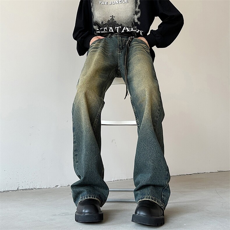 秋冬季美式高街牛仔裤男潮牌个性显高休闲裤G188/P48,男装牛仔裤,电商D202-1