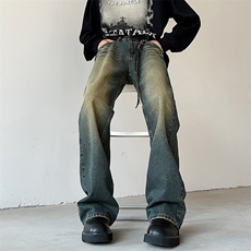 秋冬季美式高街牛仔裤男潮牌个性显高休闲裤G188/P48，男装牛仔裤，电商D202-1