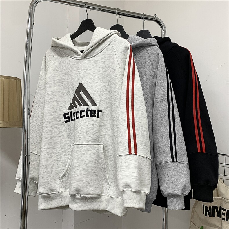 美式加绒连帽卫衣男女字母秋冬宽松情侣加厚D328-ZY017-P65,男装卫衣,电商D328
