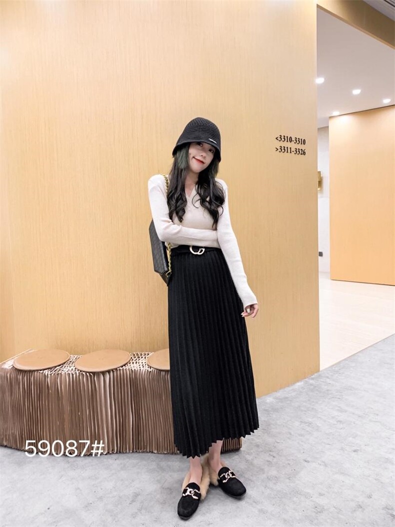 尼料百褶裙，其它，千百莲