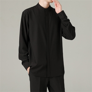 长袖衬衫男秋季新款韩版潮流青少年衬衣港风日系宽松大码寸衫外套图片
