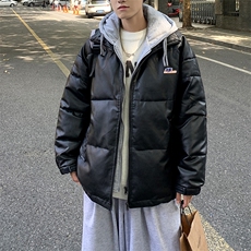 冬季假两件衣男ins潮流加厚面包服外套韩版情侣服W2008-P85，男装棉衣，星座512-4