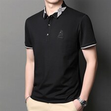 2022男装polo衫体恤衫男士短袖百搭商务翻领夏季新款休闲T恤，男装T恤，电商B212（原钱塘6029）