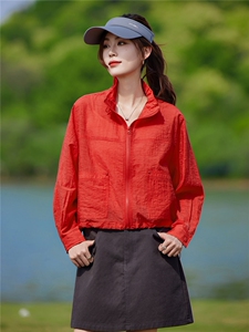现货2026夏季新款轻薄透气时尚宽松休闲莱赛尔常规夏季女士短外套图片
