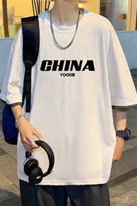 JT55001-P25 假两件短袖t恤男大码胖子半袖体恤半截袖 港风图片