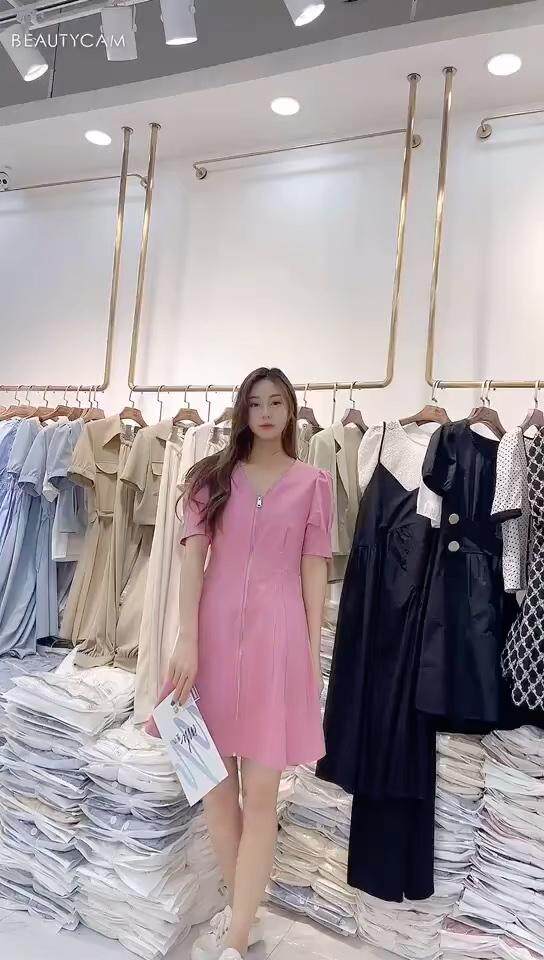 拉链款极美连衣裙，女装连衣裙，倾城伊人