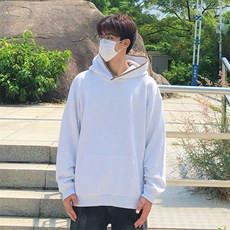 抖音得物高品质二开25秋冬美式重磅宽松纯色连帽贝壳刺绣卫衣W63，男装卫衣，电商A486