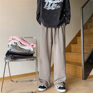 8XL-M 特大码休闲裤男生简约休闲日系宽松直通长裤胖子男K933P40图片