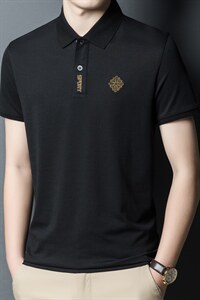 POLO衫男士短袖t恤翻领2023夏季新款潮牌休闲商务男装上衣图片