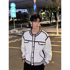 993-P58新款开衫小香风针织毛衣外套百搭气质日系慵懒文艺，男装T恤，电商B323A