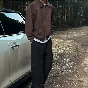 816B-JK108-P105 春季韩版男士短款翻领宽松夹克休闲拉链外套韩图片