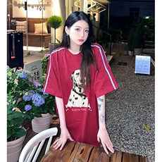 抖音得物高品质二开240克宽松纯棉美式潮牌三条杠织带短袖T恤，男装T恤，电商A486