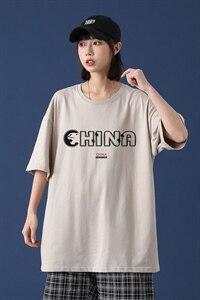 网红t恤ins夏季潮牌短袖衣服简约百搭上衣潮流宽松A161-2-T20-P25图片