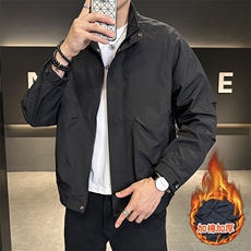 加棉加厚店主风夹克外套男休闲时尚立领男士夹克-P85，男装夹克，星座310B-3