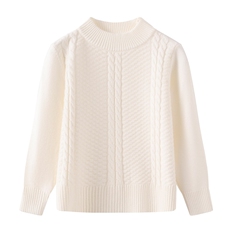 新款儿童安迪绒经典麻花套头针织衫柔软舒适保暖时尚春秋冬，童装儿童针织衫，伊美侕