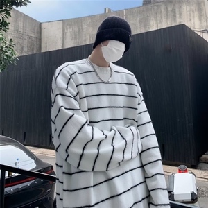美式圆领毛衣男慵懒风休闲针织衫 B624 P45图片