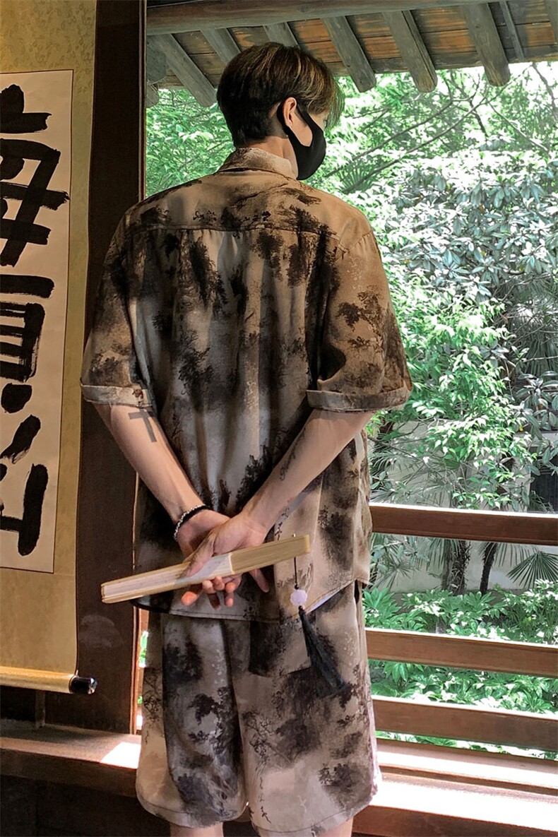 山水套装TZ77823特P50衬衫DCS77824特P30DK77825特P20套装控98,男装衬衫,星座226-1