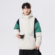 2024秋冬季冲锋衣夹克加厚棉衣宽松拼接情侣外套A436-5919-P105，男装棉衣，电商A436