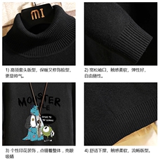 GM45074-P45加绒款-P65高领毛衣男士大码内搭毛线衣男砖墙，男装针织衫/毛衣，电商A040A