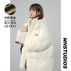 2025连帽羽绒棉服中性潮流港风宽松美式女生痞帅重磅M877-TP95，男装棉衣，电商A170