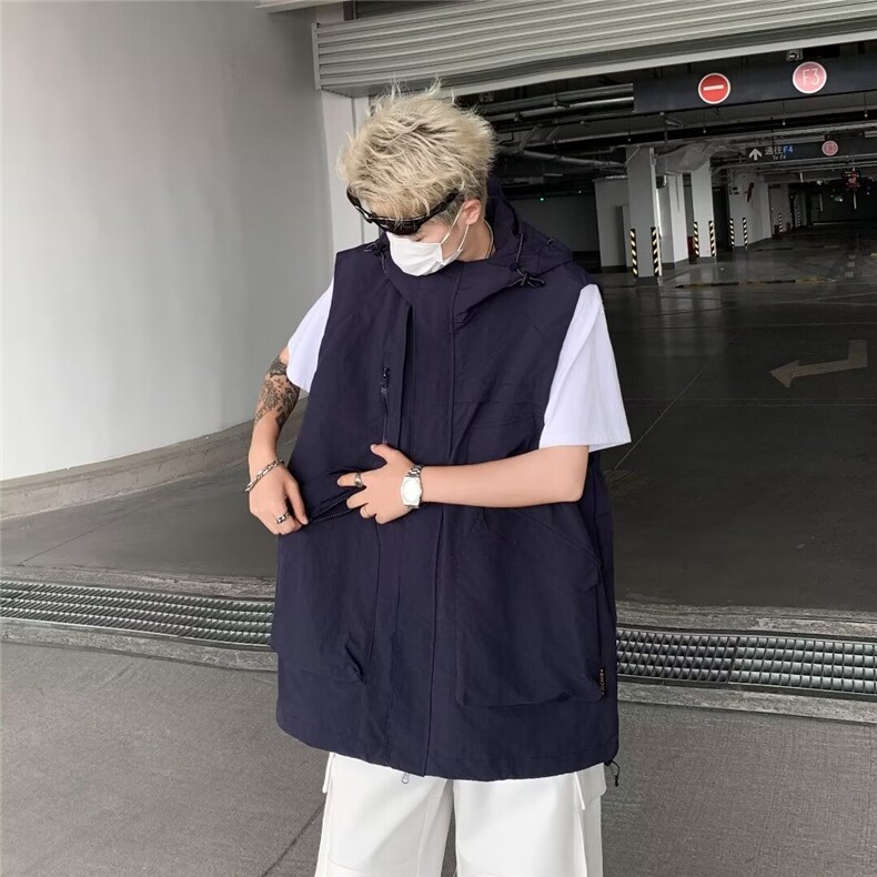 工装马甲男秋季美式潮牌户外机能多口袋潮外穿W6706P48，男装背心/马甲，星座1116-2