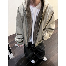 网图座山雕双面穿加厚保暖冬季连帽棉衣外套男女情侣款棉服P118，男装棉衣，电商C306-1